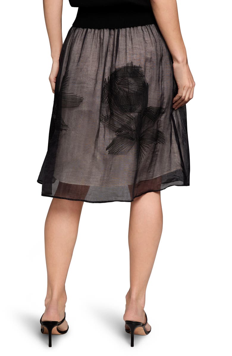 NIC+ZOE Embroidered Mesh Skirt, Alternate, color, Black Multi