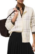 Burberry Check Cashmere Cardigan