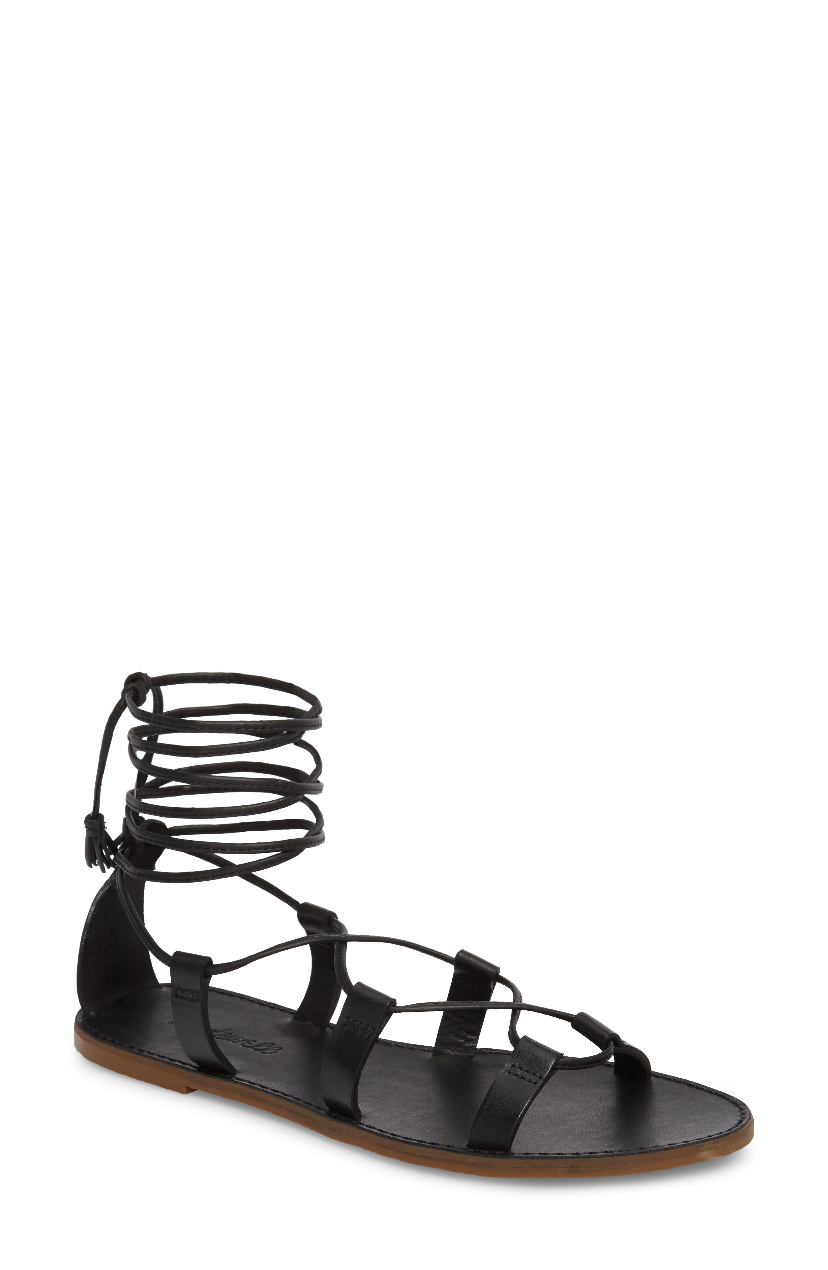 Madewell The Boardwalk Lace-Up Sandal, Main, color, 