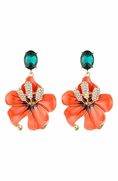 EYE CANDY LOS ANGELES Isabella Floral Drop Earrings