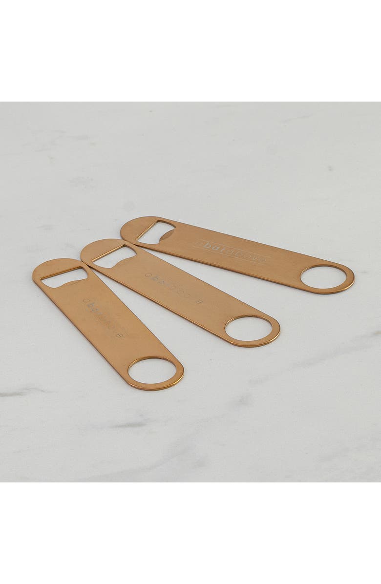 A Bar Above Antique Copper Bar Blade Bottle Opener, 3 Pack, Alternate, color, Antique Copper