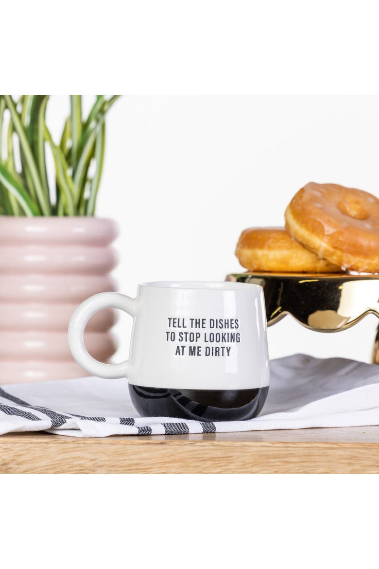 Tell The Dishes Mug Ceramic White 13 oz, Alternate, color, White