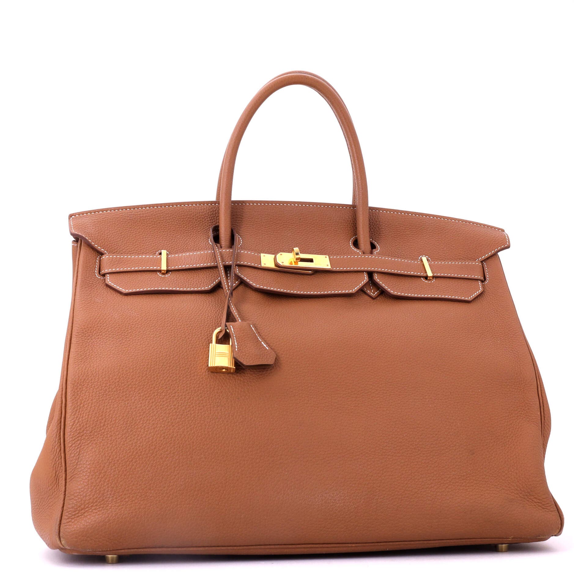 Pre-Owned Hermes Birkin Handbag Brown Togo with Gold Hardware 40, Alternate, color, Gold