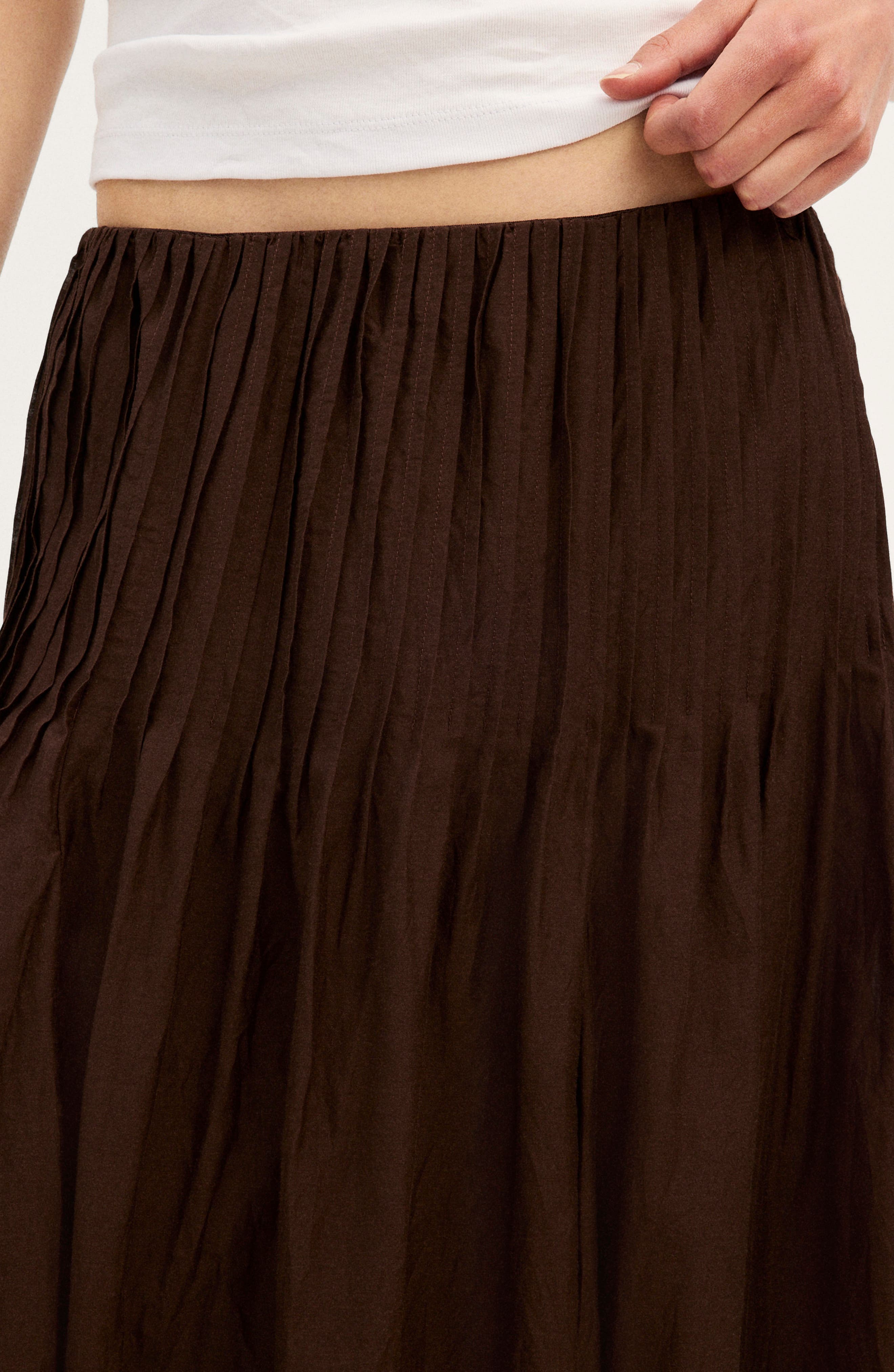 Madewell Pintuck Midi Skirt (Women) | Nordstrom