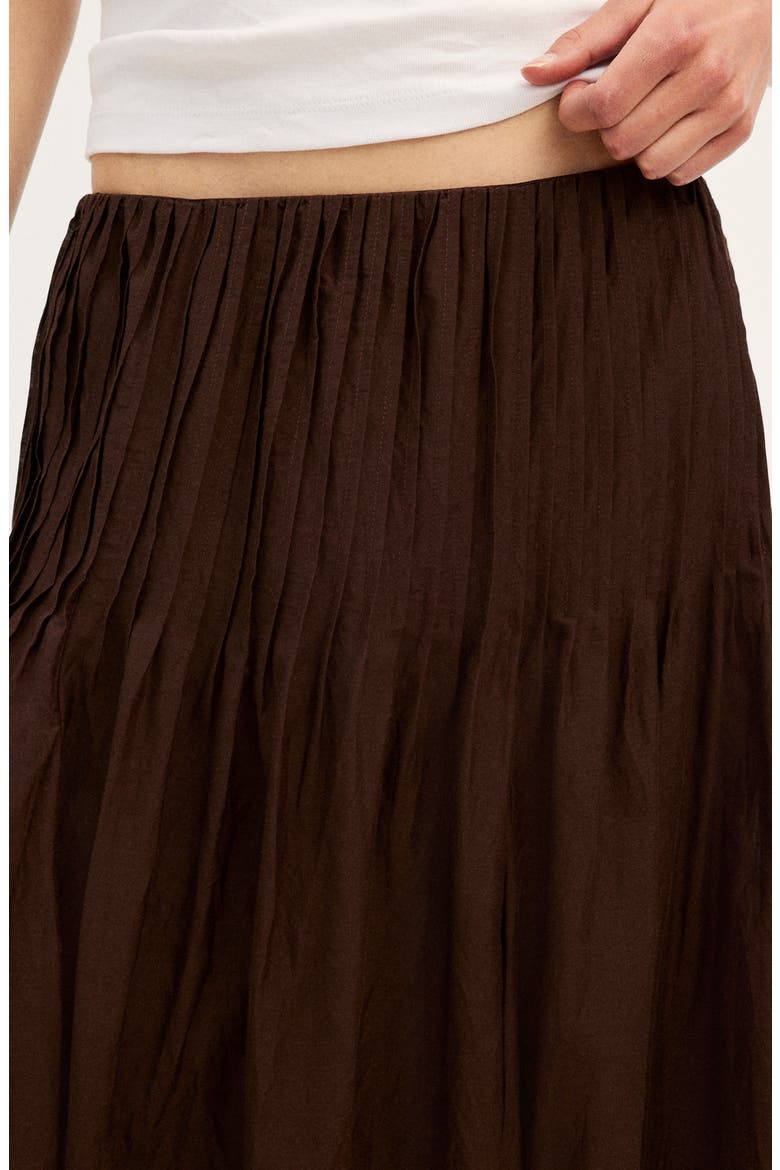 Pintuck Midi Skirt, Alternate, color, DARK CHICORY