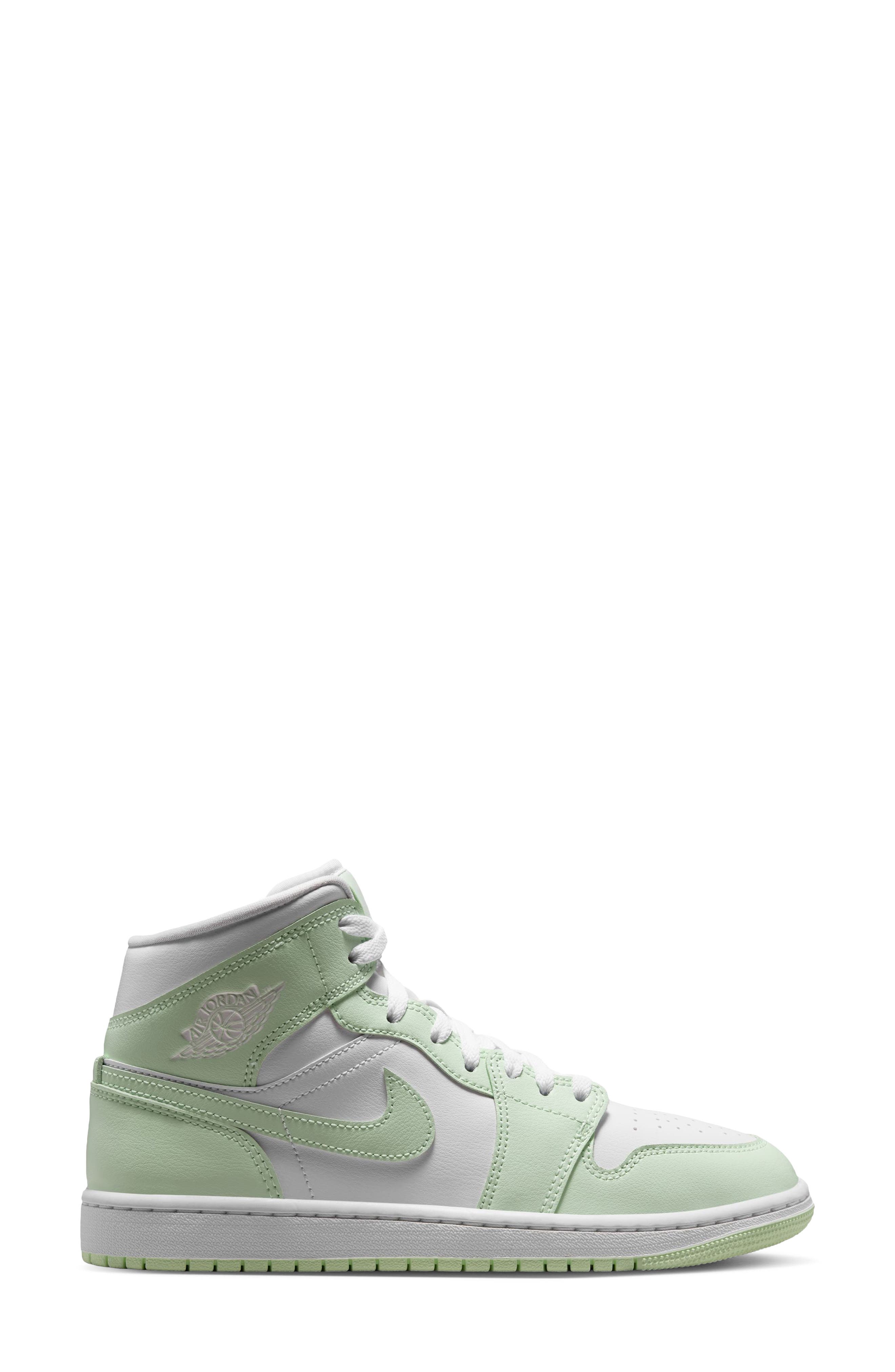 Jordan Air Jordan 1 Mid Sneaker, Alternate, color, WHITE/ VOLT TINT