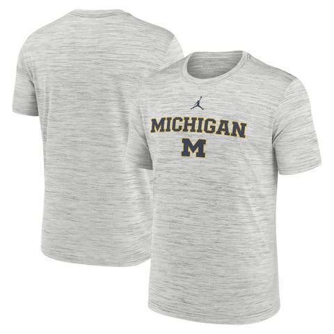 Men's Jordan Brand Gray Michigan Wolverines 2025 Sideline Velocity Performance T-Shirt