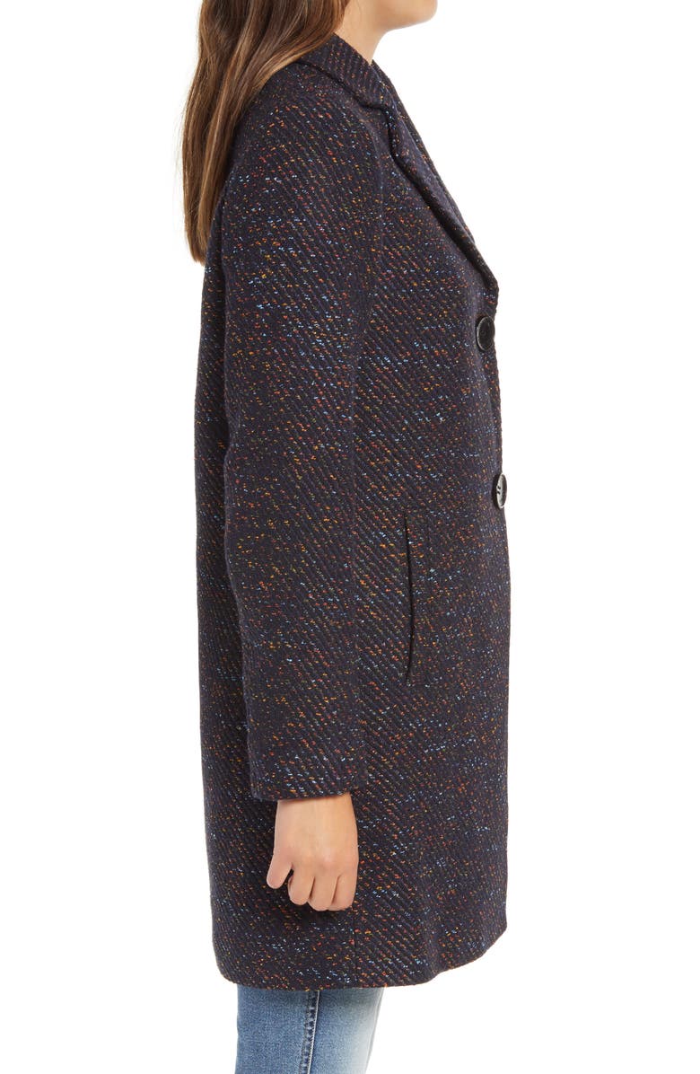 Sam Edelman Notch Collar Tweed Coat, Alternate, color, 