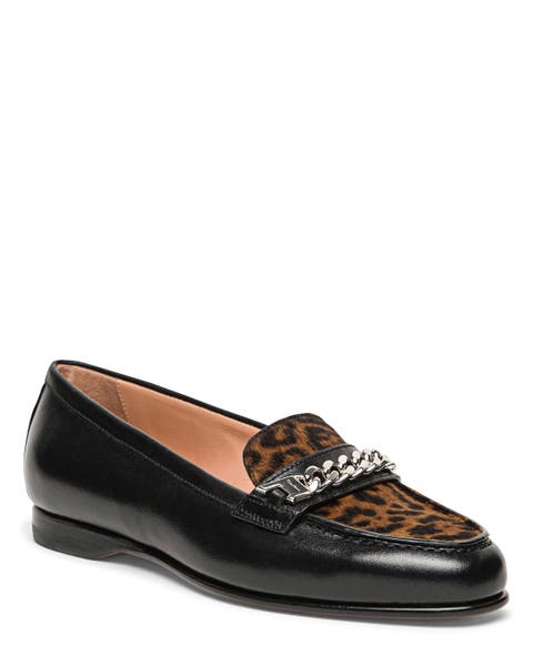 Women's Leather and Calf Hair Andrea Loafer