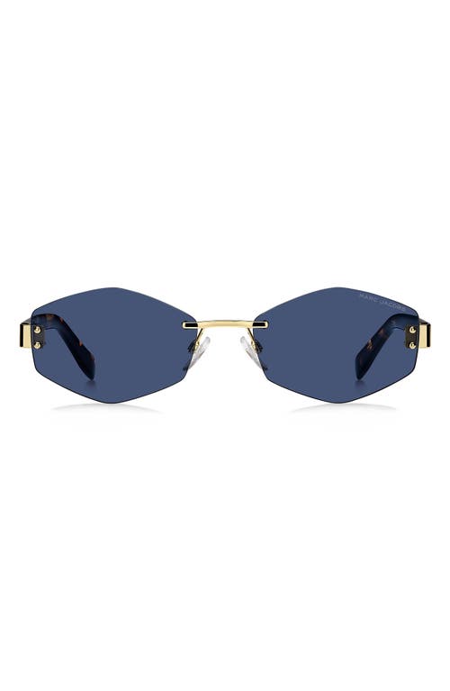 Marc Jacobs 57mm Geometric Sunglasses With Chain In Blue