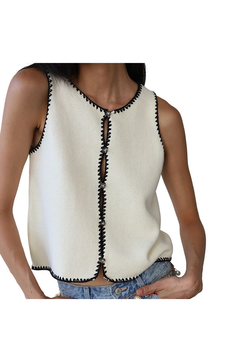 Callahan Mala Knit Stitch Tank Top - Women's, Alternate, color, Creme