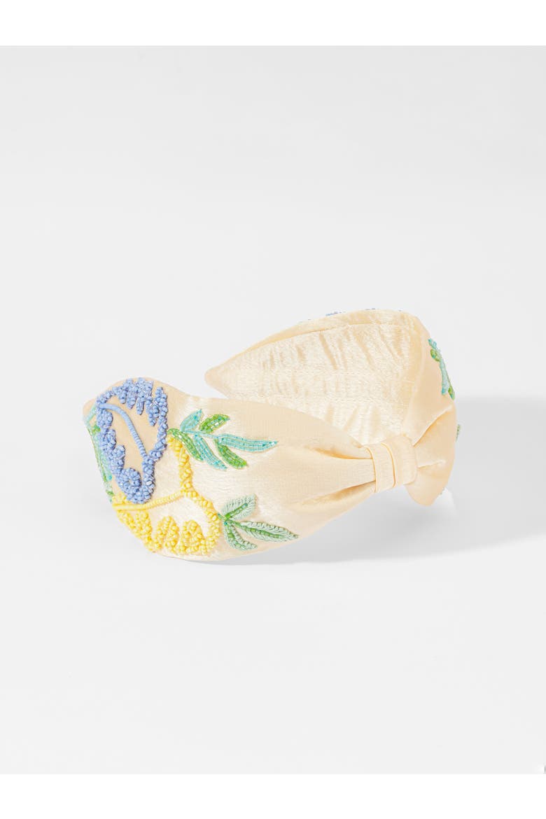 Summer Leaf Knotted Headband, Alternate, color, Yellow