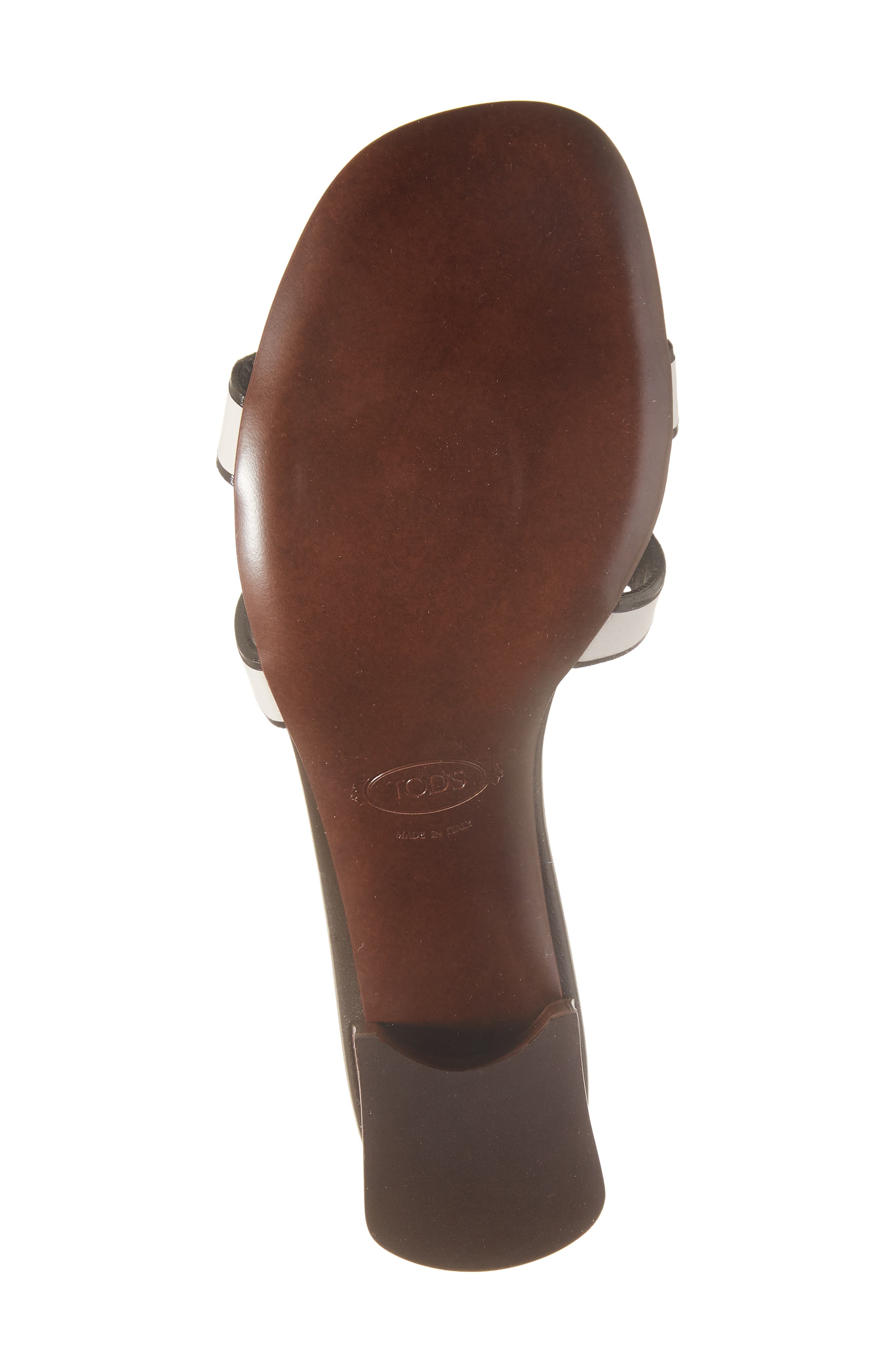 Tod's Kate Chain Detail Block Heel Slide Sandal, Alternate, color, 