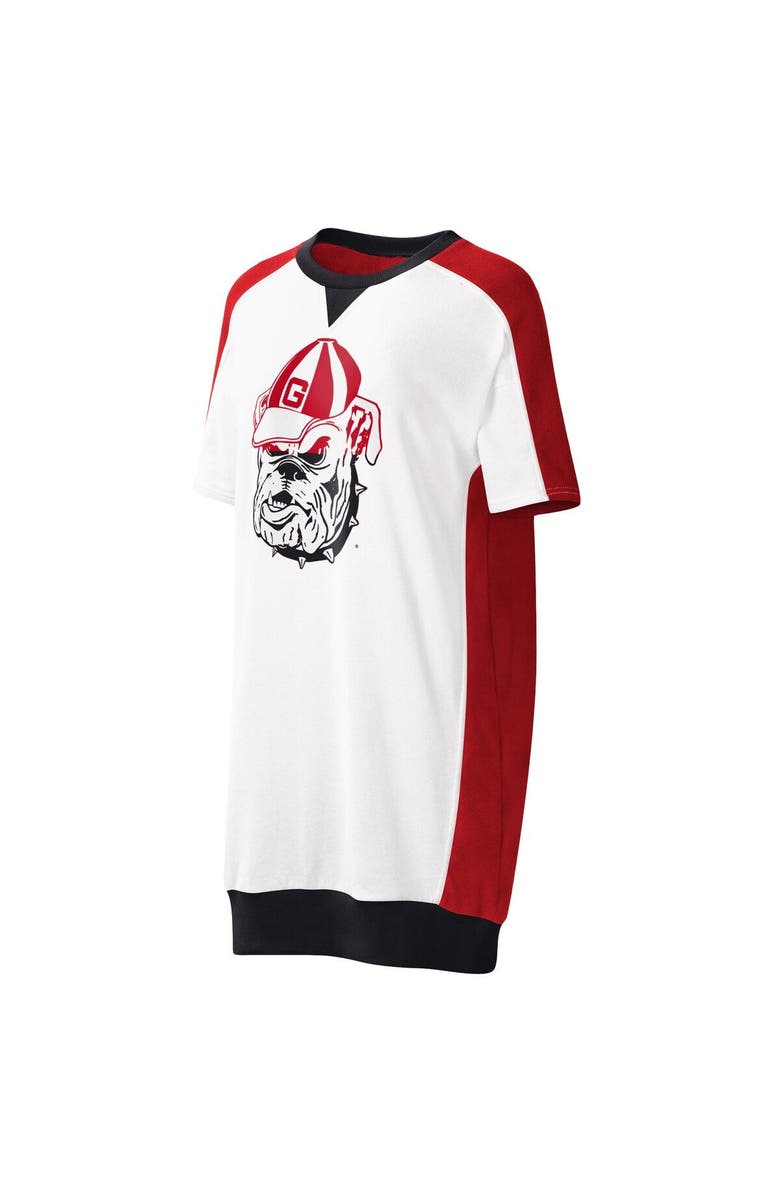 G-III 4HER BY CARL BANKS Women's G-III 4Her by Carl Banks White Georgia Bulldogs Home Run T-Shirt Dress, Alternate, color,