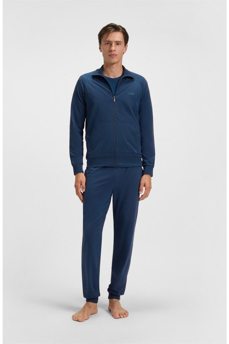 Mix Match Stretch Cotton Lounge Jacket, Alternate, color, OPEN BLUE
