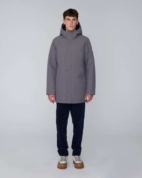 Quartz Co. Alban | Hooded Insulated Winter Jacket In Steel Grey