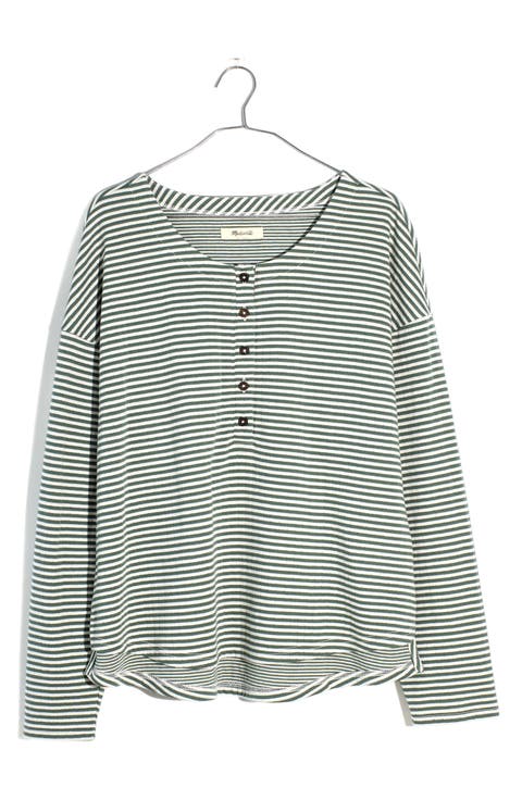 Hopscotch Stripe Henley T-Shirt (Plus)