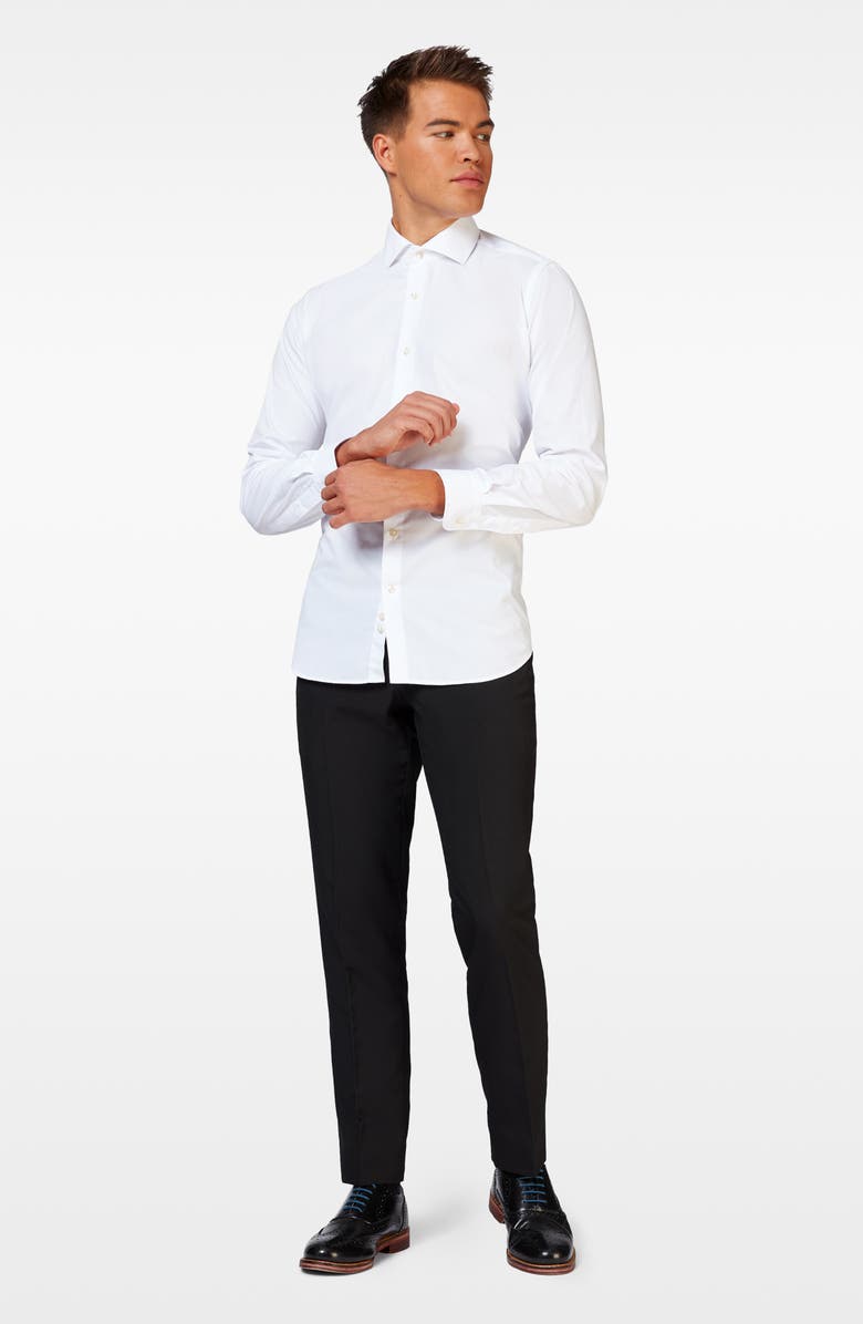 OppoSuits White Knight Modern Tailored Fit Wrinkle Resistant Button-Up Shirt, Alternate, color, 