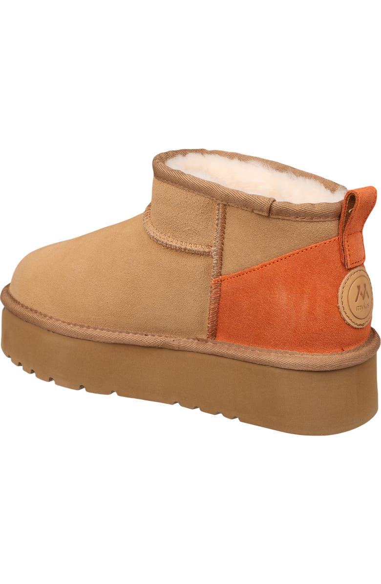 Mykos Suede Faux Fur Lined Boot, Alternate, color, Tan/ Rust