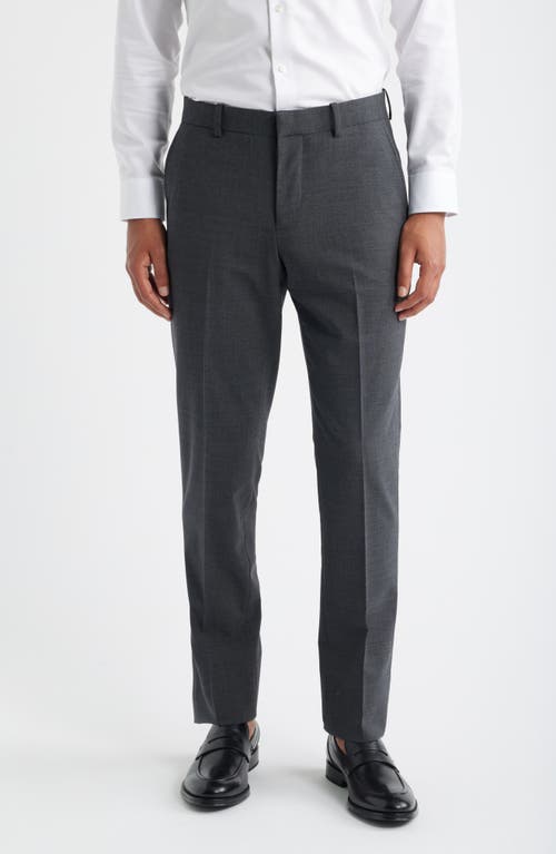 Nordstrom Henrik Trim Fit Solid Stretch Wool Suit Pants In Gray