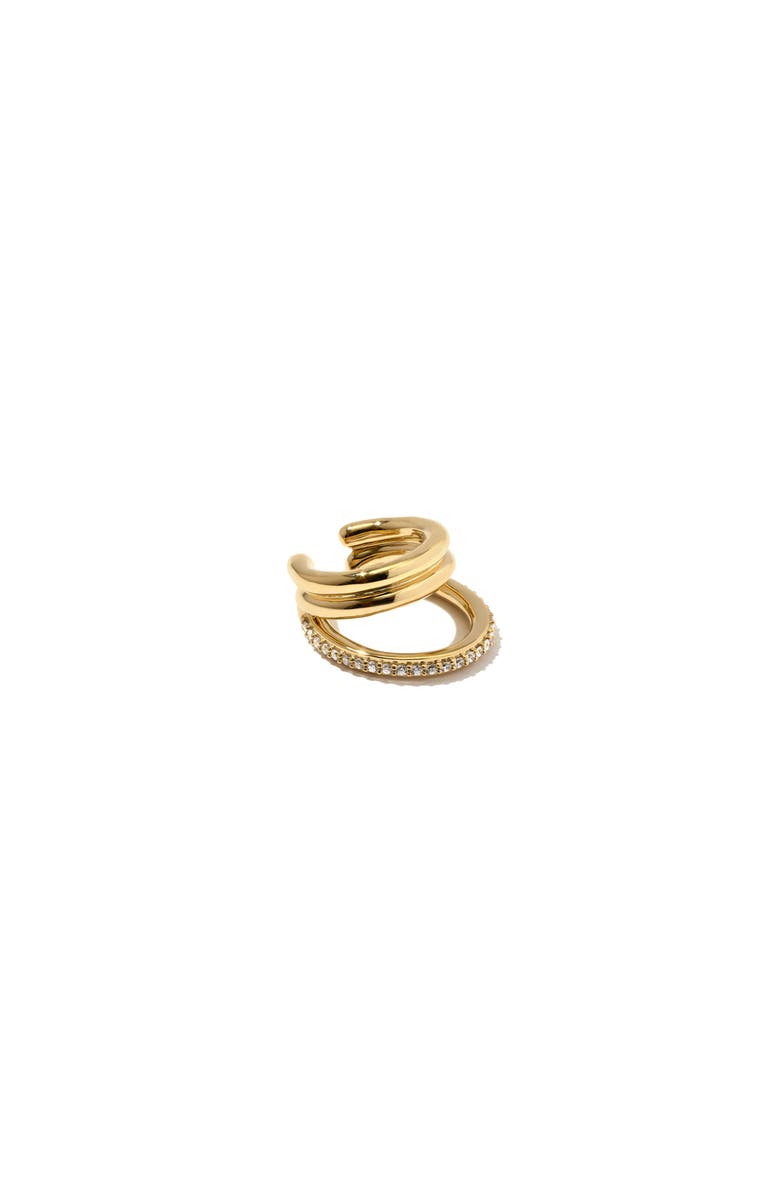 Otiumberg 14kt Gold Vermeil Pavé Concero Ear Cuff, Main, color, Yellow Toned Gold