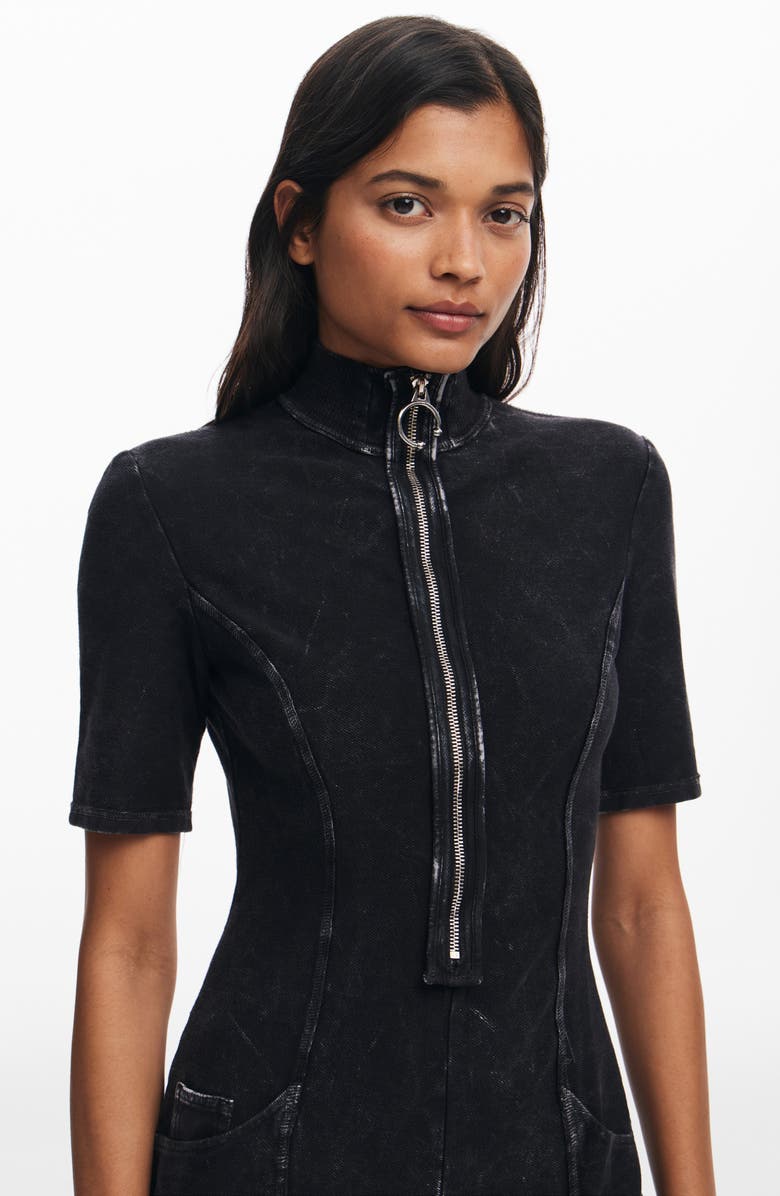 Desigual Short Sleeve Midi Dress, Alternate, color, 