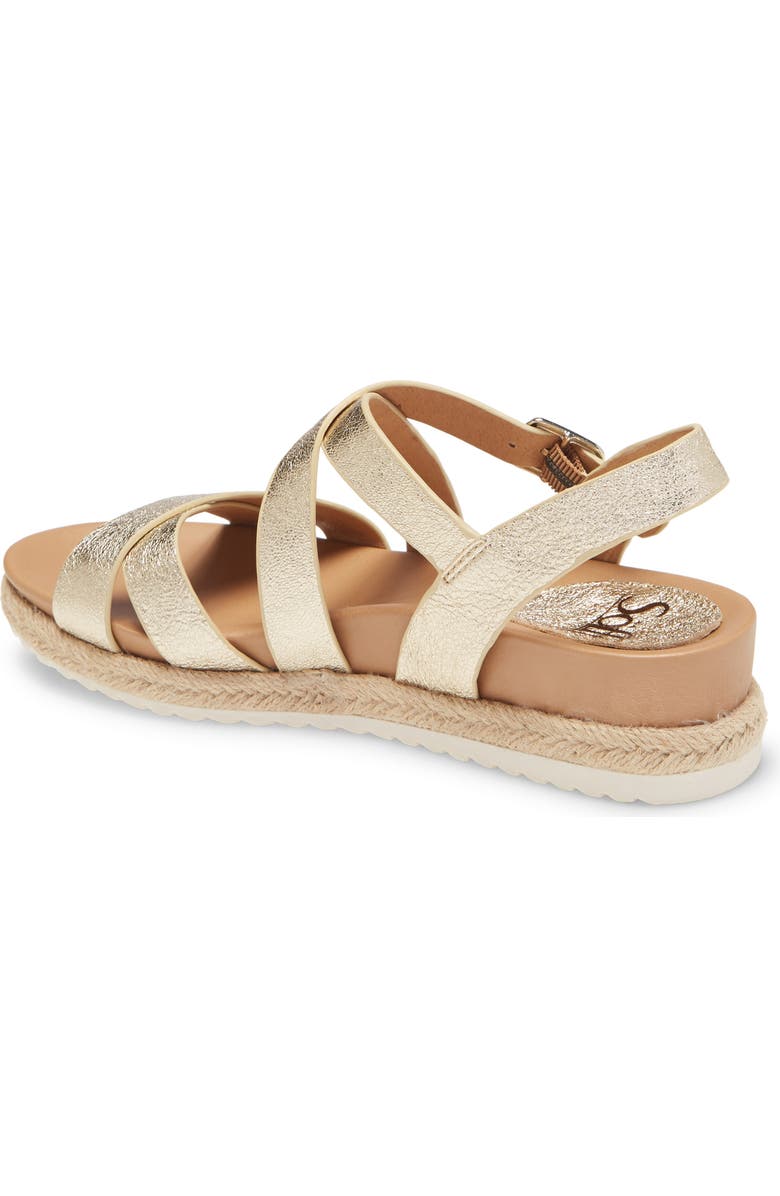Söfft Beechwood Platform Sandal, Alternate, color, Platinum Leather