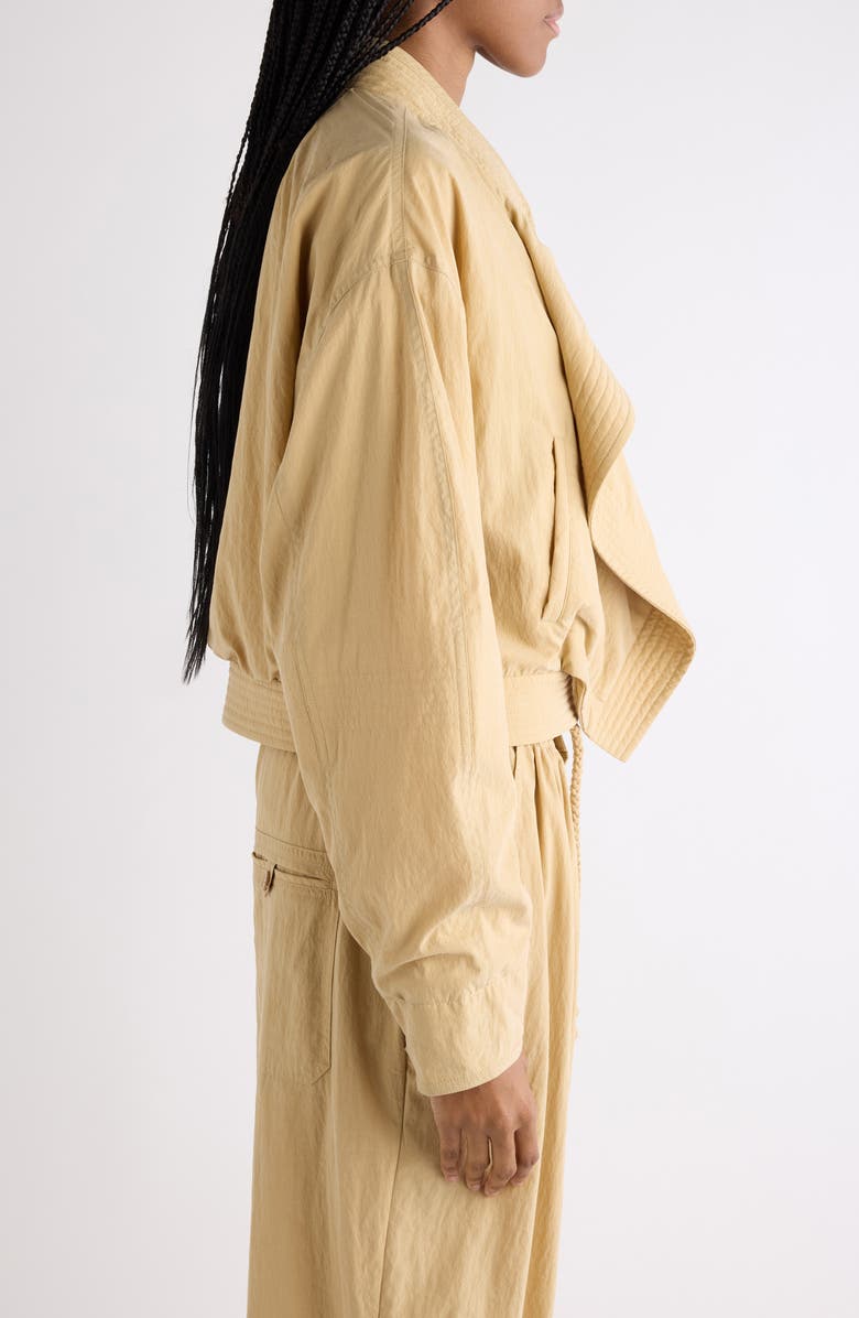 Isabel Marant Tricia Draped Bomber Jacket, Alternate, color, Desert