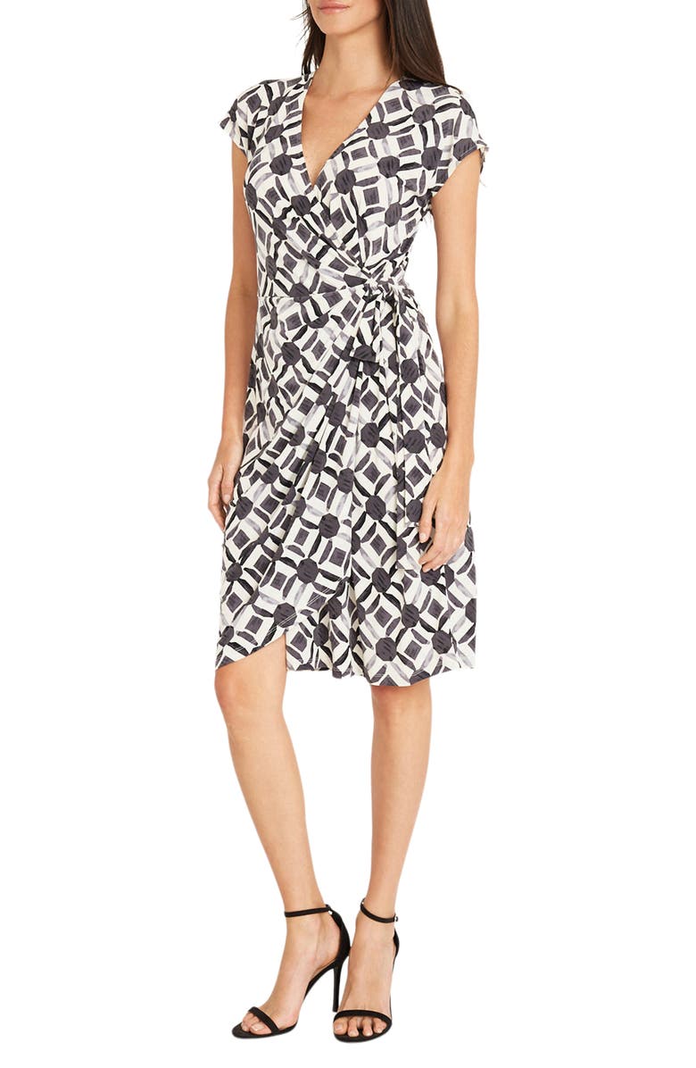 Maggy London Short Sleeve Wrap Dress, Alternate, color,