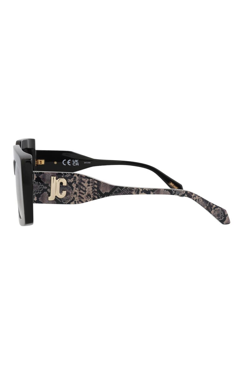 54mm Rectangular Sunglasses, Alternate, color, BLACK BLACK SMOKE
