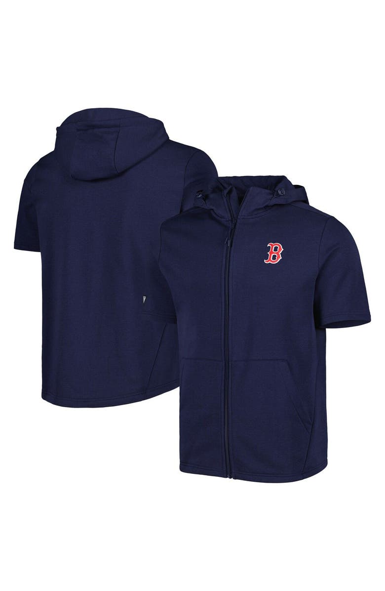 LEVELWEAR Men's Levelwear Navy Boston Red Sox Recruit Full-Zip Short Sleeve Hoodie, Main, color, Navy