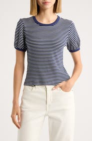 rag & bone The Essential Rib Striped Tee