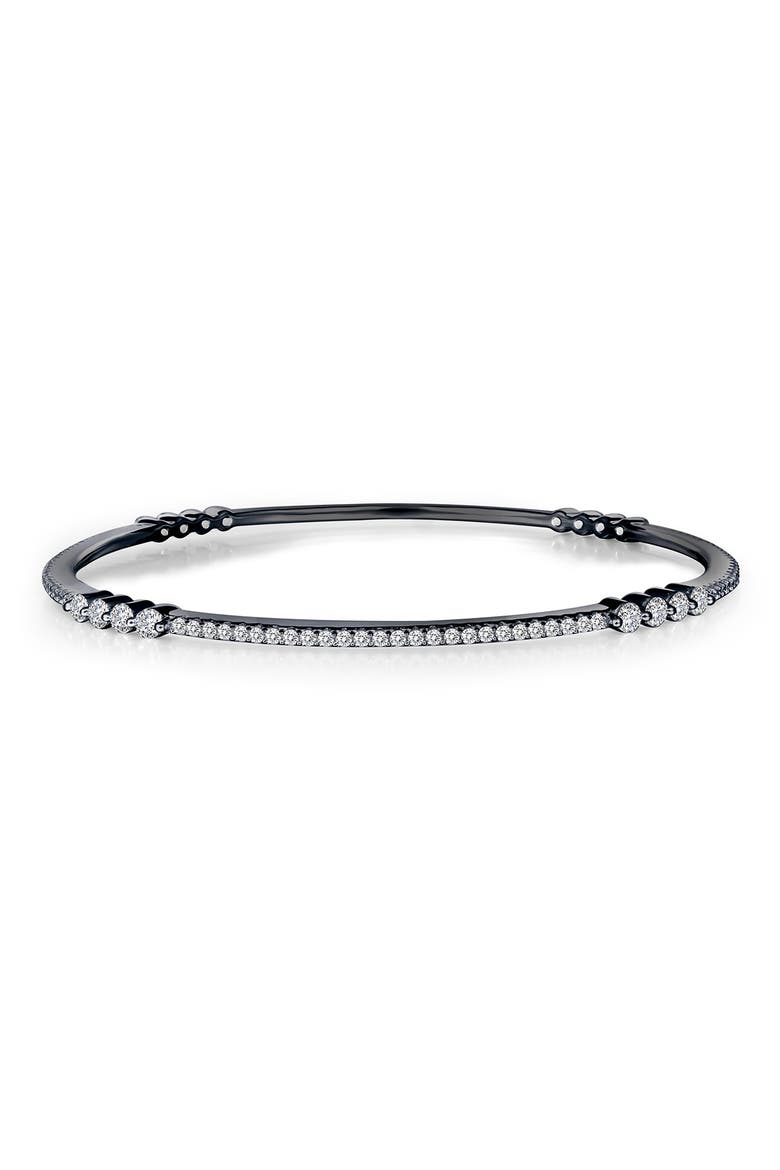 Simulated Diamond Stackable Bangle Bracelet, Main, color, WHITE