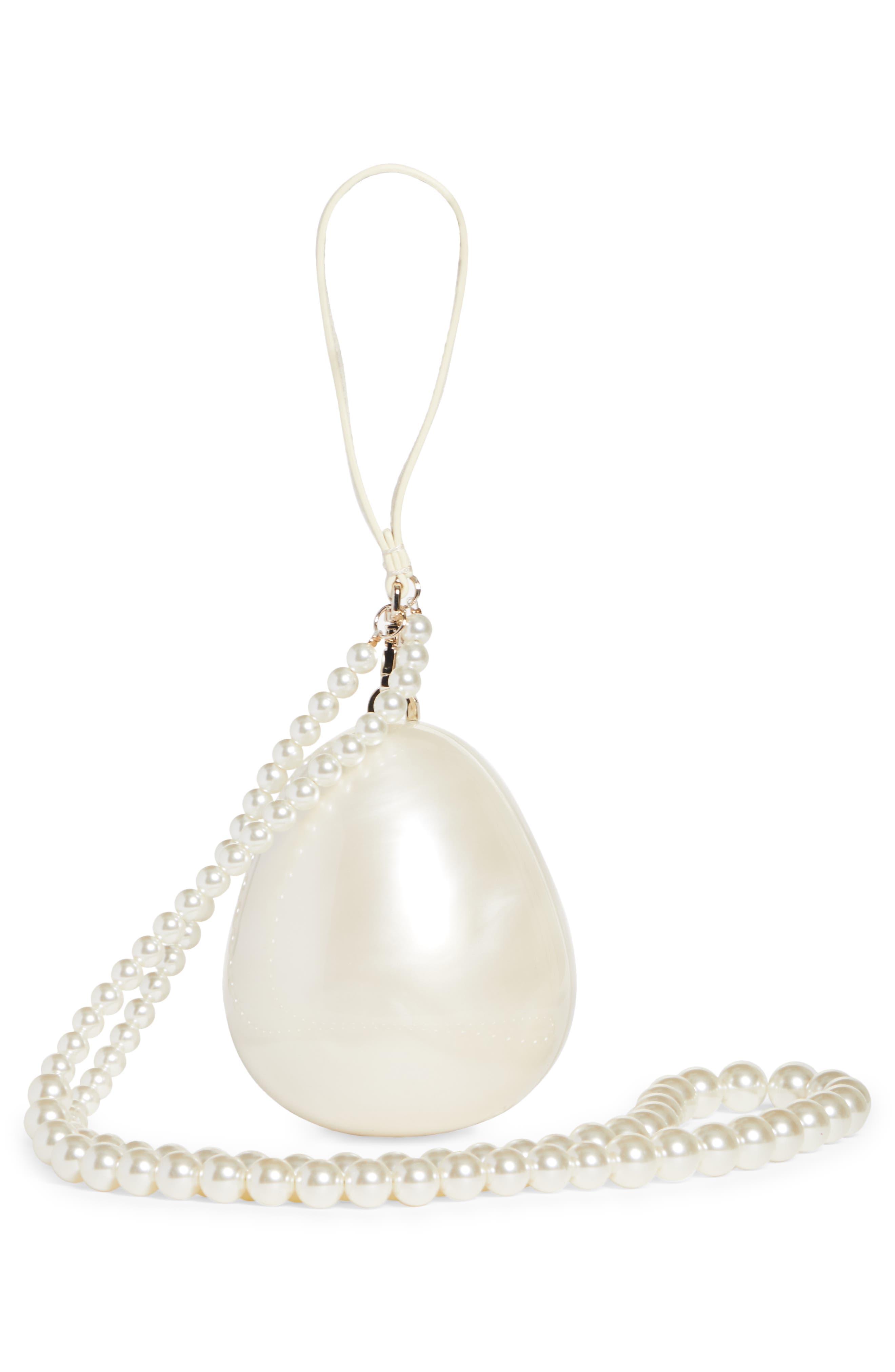 Simone Rocha Micro Imitation Pearl Top Handle Bag, Alternate, color, 