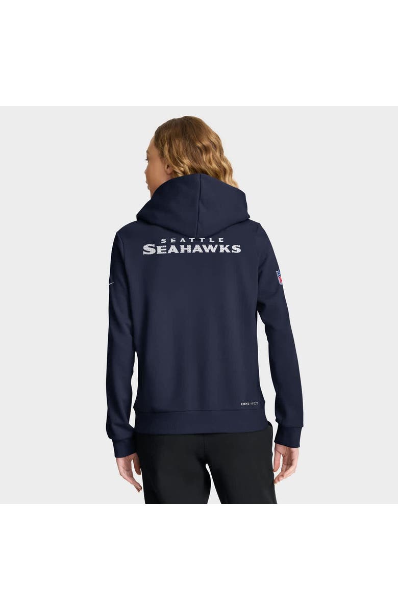 Nike Women's Nike College Navy Seattle Seahawks Sideline Standard Issue Initial Home Dri-FIT Hoodie, Alternate, color, College Navy
