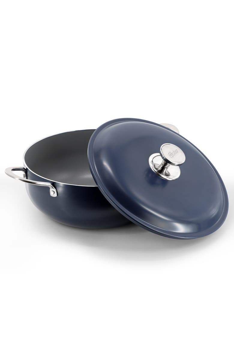 OSTER Cartagena 7.4 Quart Nonstick Aluminum Caldero with Lid, Alternate, color, Blue