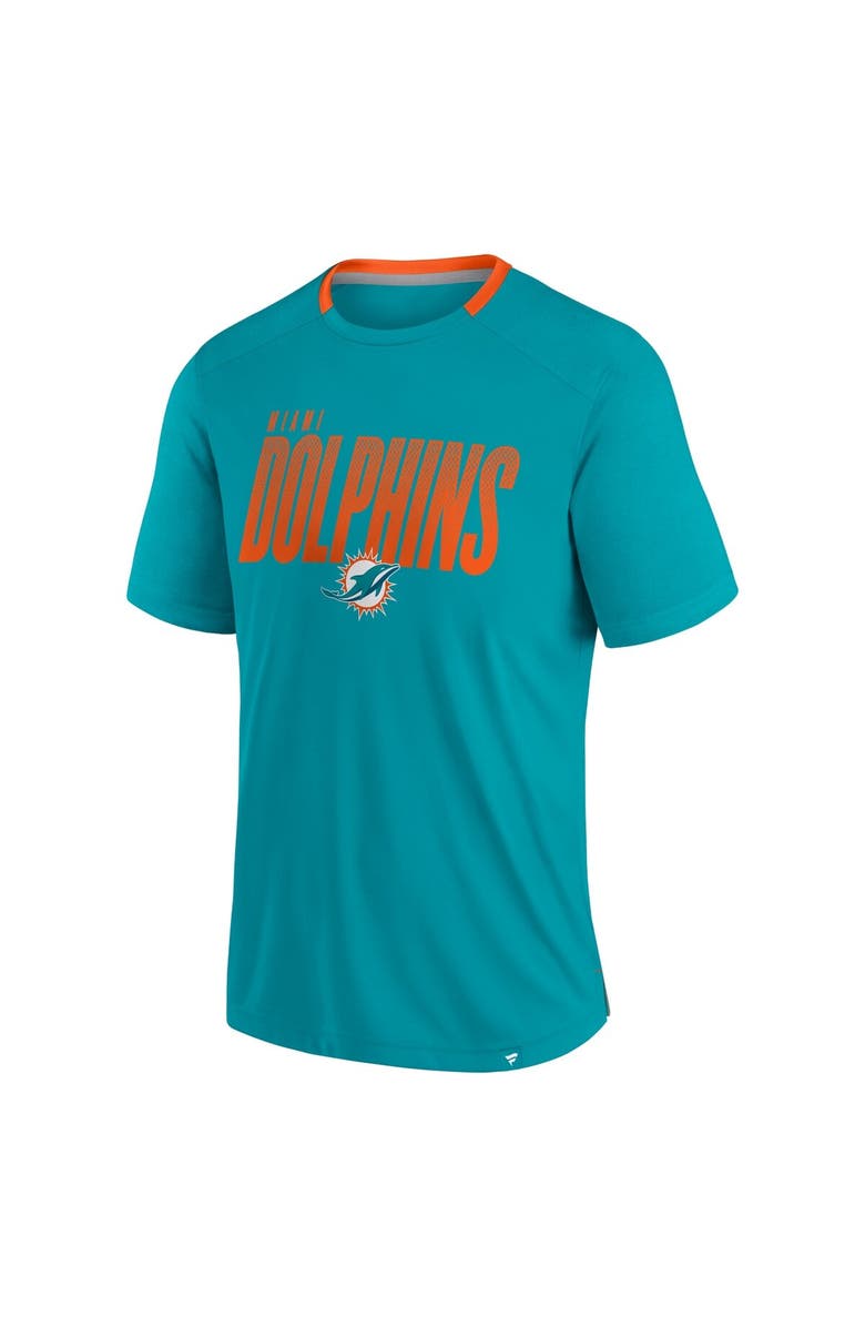 FANATICS Men's Fanatics Aqua Miami Dolphins Defender Fade Slant T-Shirt, Alternate, color, Aqua