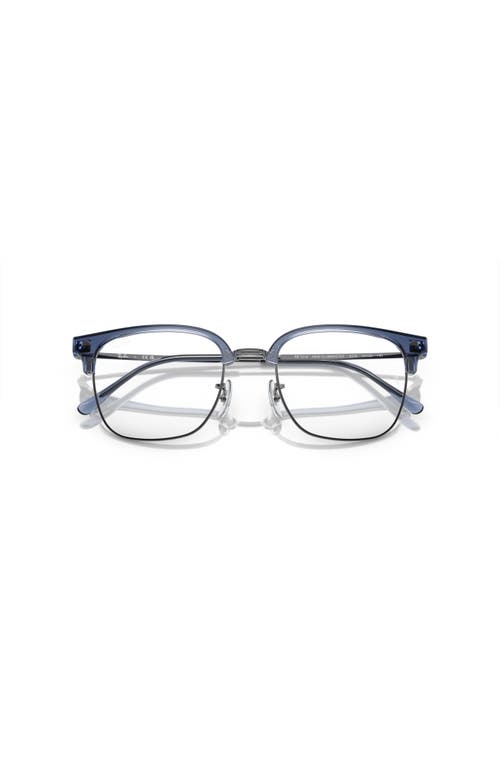 Ray Ban Ray-ban 51mm Square Optical Glasses In Blue