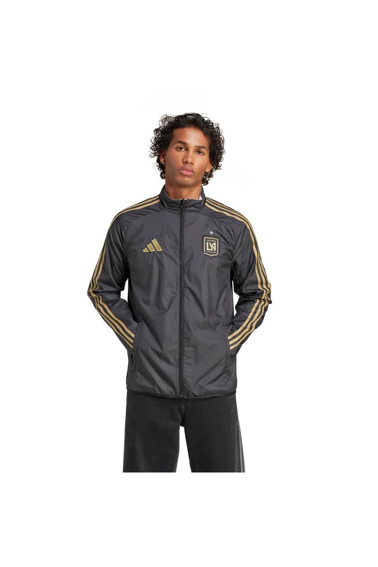 Men's adidas Black/White LAFC 2025 Anthem Reversible Full-Zip Jacket, Alternate, color, Black