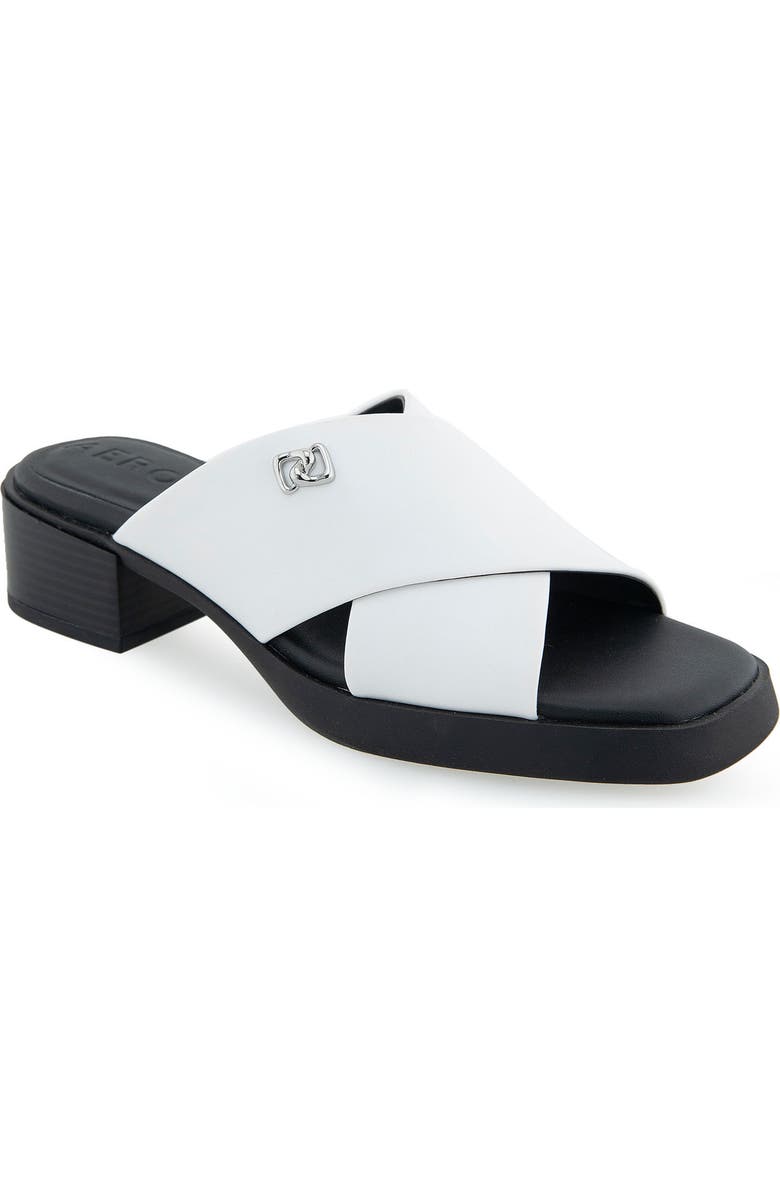 Aerosoles Duane Platform Sandal, Main, color, White Pu