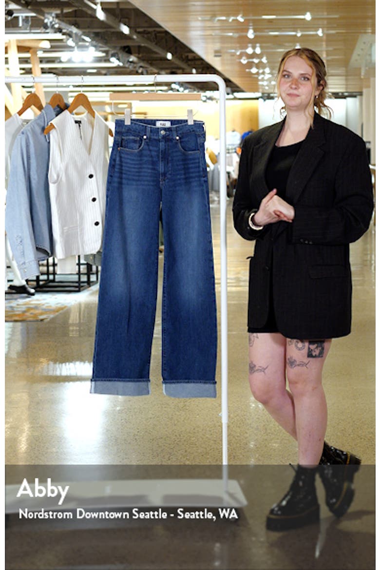 Sasha Stretch Denim Cuff Wide Leg Jeans video