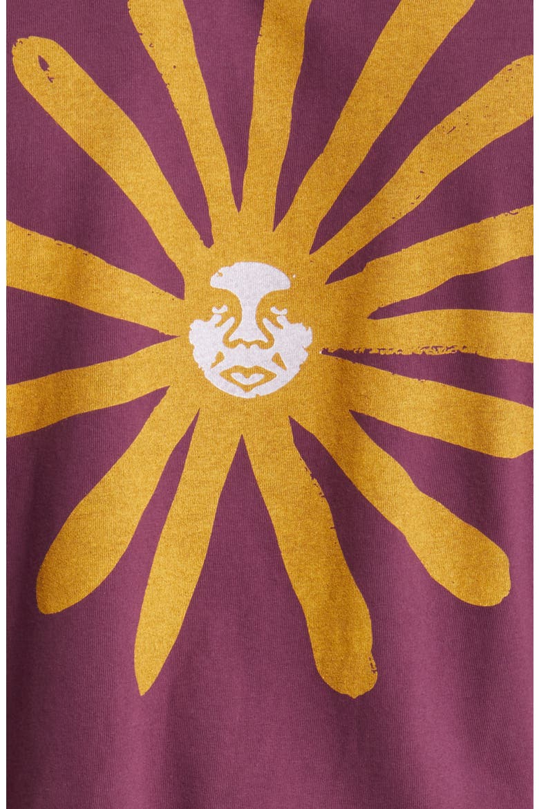 Men's Flower Icon Organic Cotton Graphic Tee, Alternate, color, BEETROOT