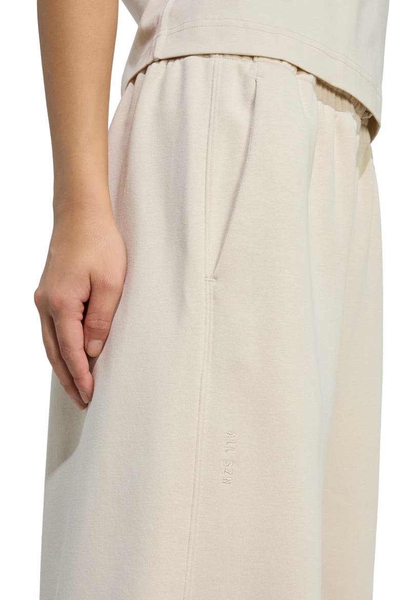 All Season Fleece Wide Leg Pants, Alternate, color, CRYSTAL LINEN