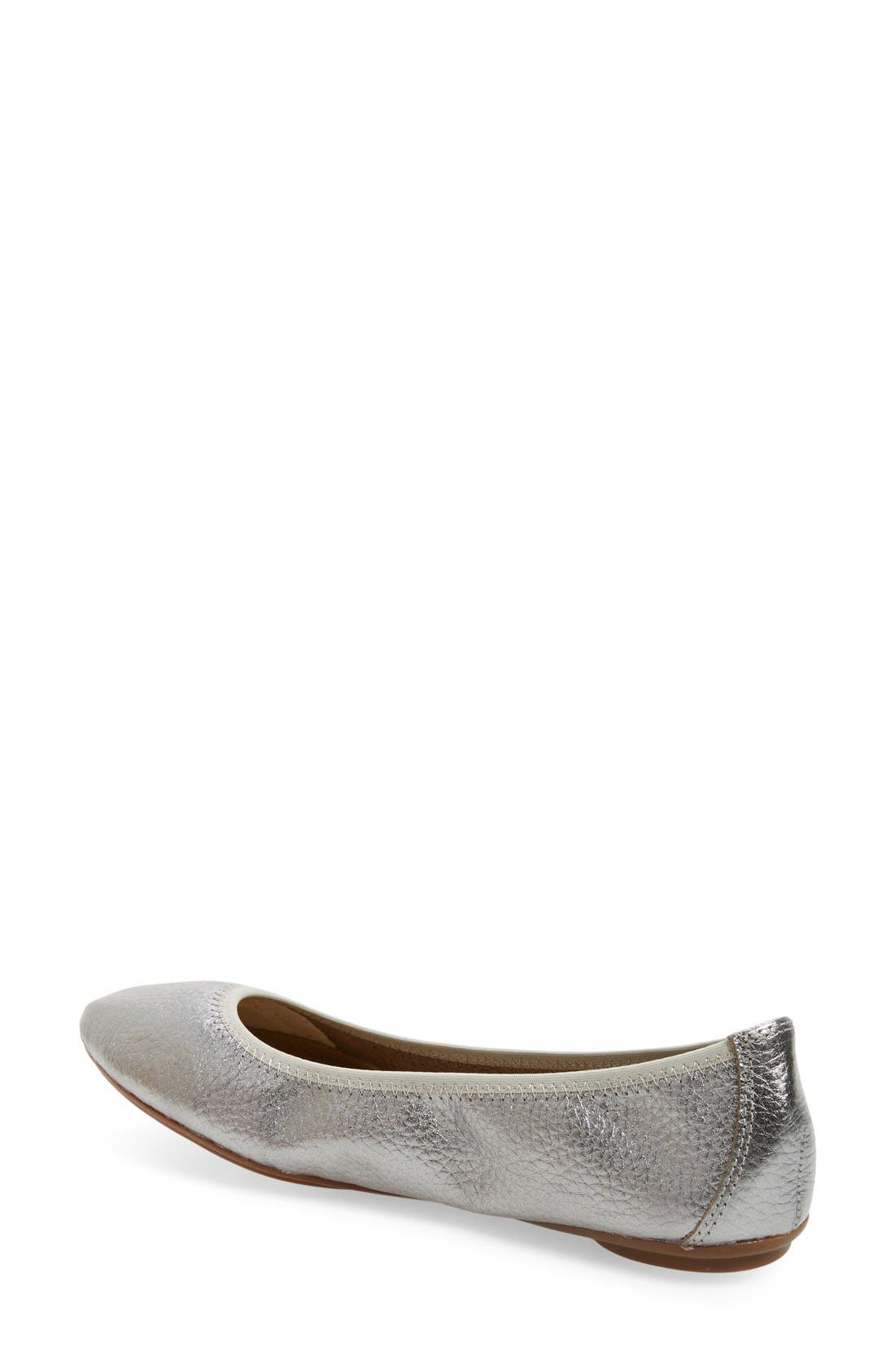 'Chaste' Ballet Flat, Alternate, color, SILVER METALLIC LEATHER