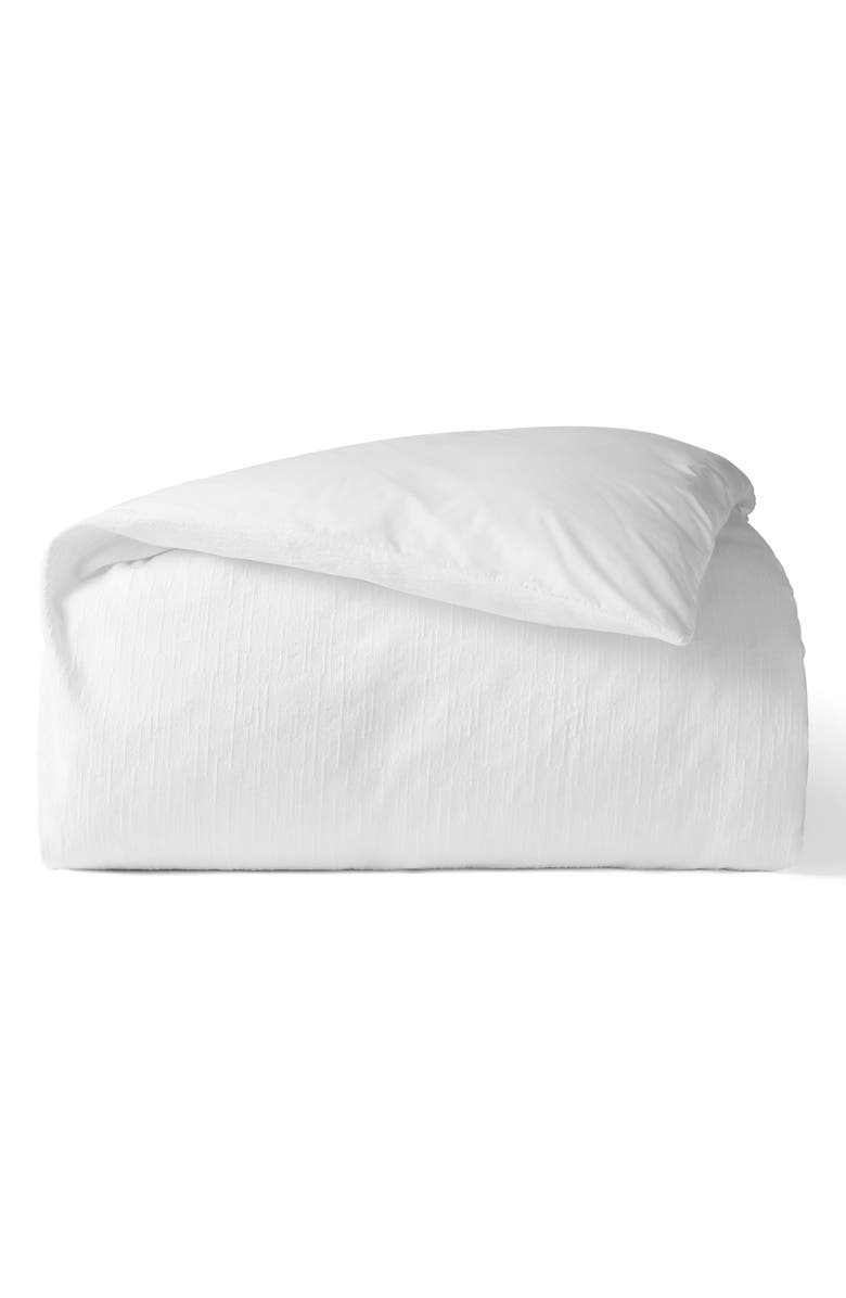 Coyuchi Toro Canyon Organic Cotton Duvet Cover, Main, color, Alpine White