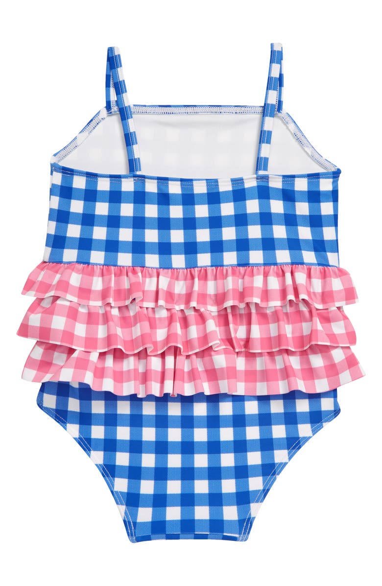 Tucker + Tate Gingham Ruffle One-Piece Swimsuit, Alternate, color, 