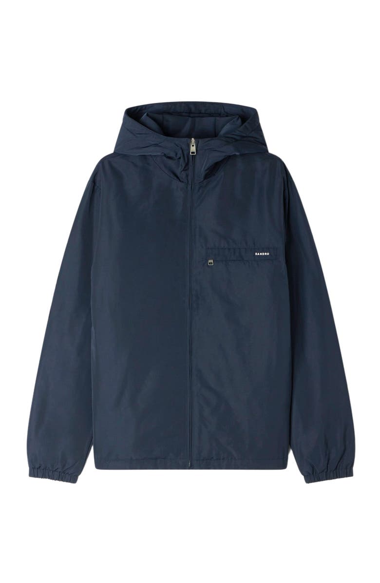 SANDRO Nylon windbreaker, Alternate, color, Navy Blue
