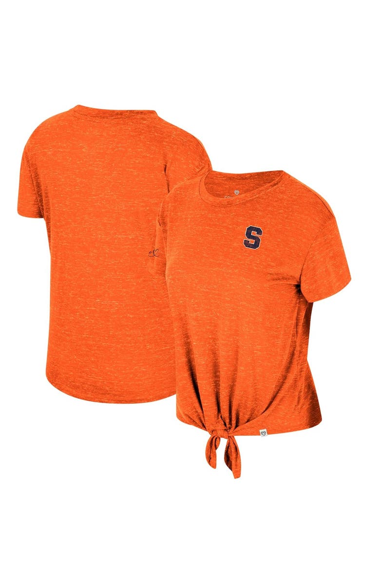 COLOSSEUM Women's Colosseum Orange Syracuse Orange Finalists Tie-Front T-Shirt, Main, color,