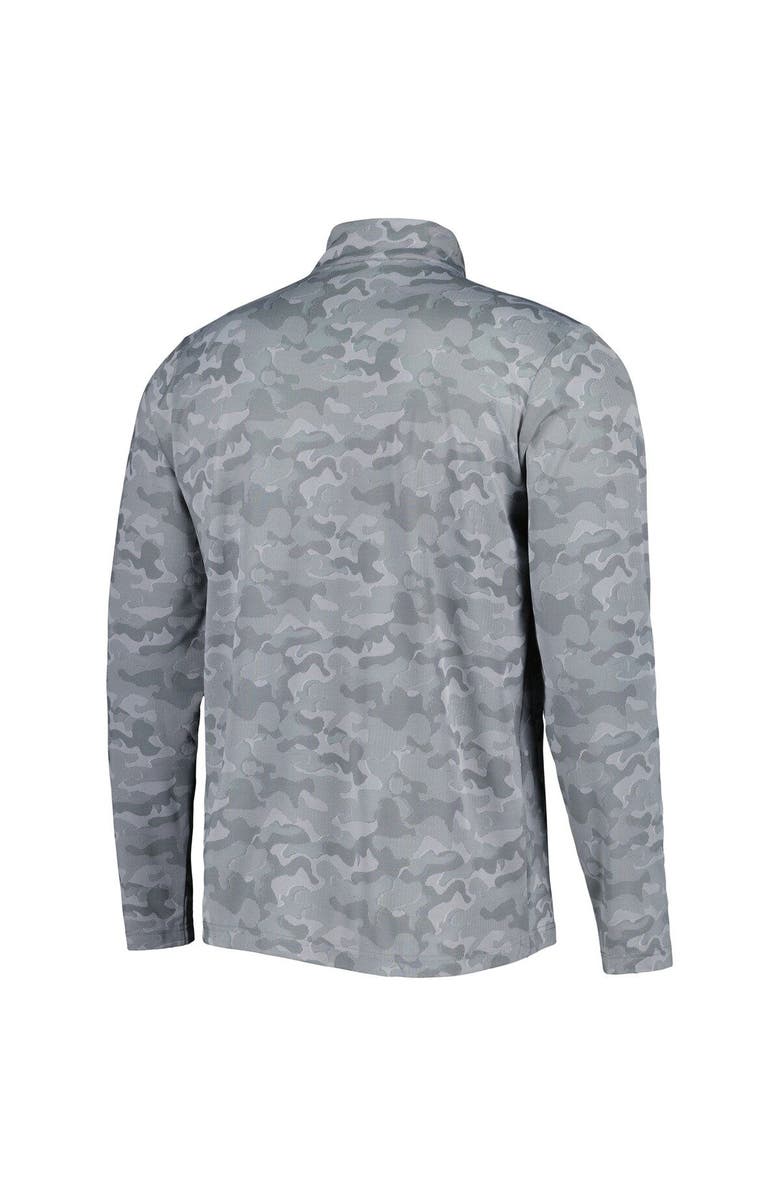 ANTIGUA Men's Antigua Gray Dallas Cowboys Brigade Throwback Quarter-Zip Top, Alternate, color, Gray