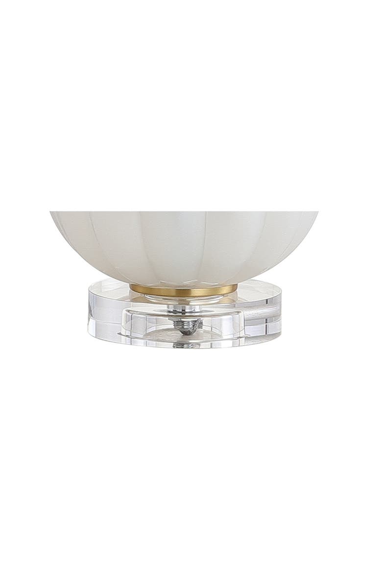 Pearl Glass/Crystal LED Table Lamp, Alternate, color, White